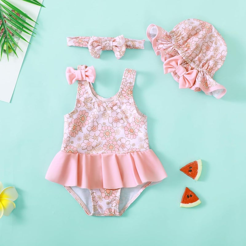 Saeaby Newborn Baby Girl Swimsuit Toddler Ruffle Swimsuit Bikini Tankini Infant Swimwear One Piece Bathing Suits for Girls - Image 2